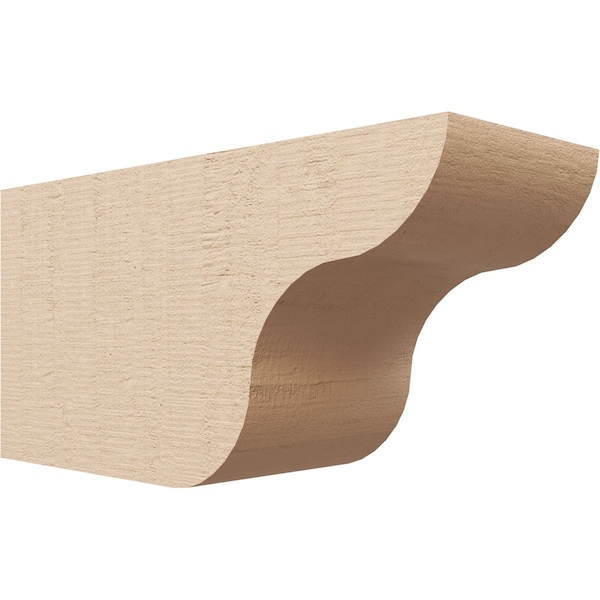 Ekena Millwork 6in. W x 8in. H x 16in. L Carmel Woodgrain TimberThane Rafter Tail, Primed Tan RFTUR06X08X16CARRCPR - main